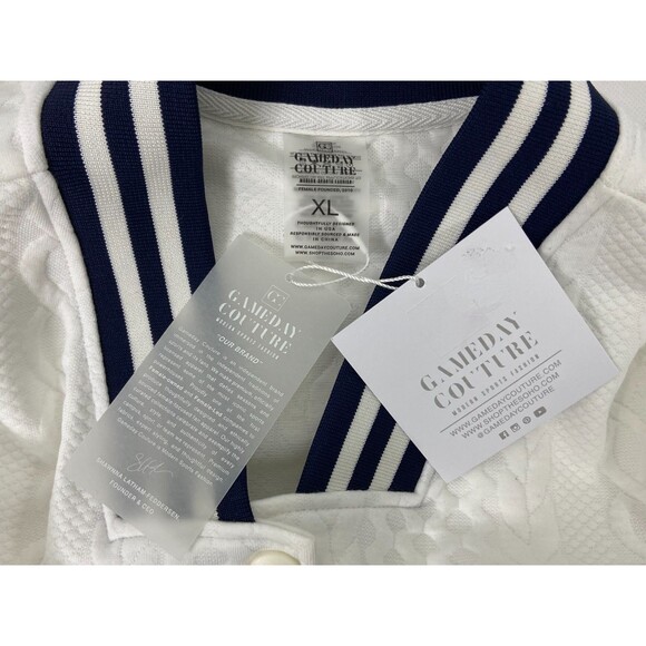 Auburn University Women XL Varsity Jacket White Gameday Couture Quilted - Picture 6 of 9